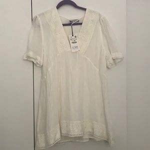 Zara white shift dress